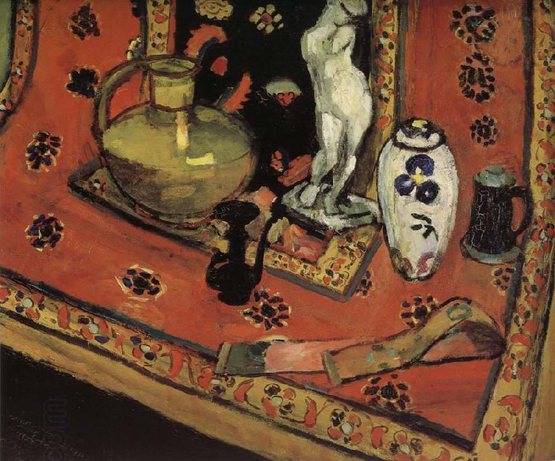 Henri Matisse The statue and vase on the Oriental carpet